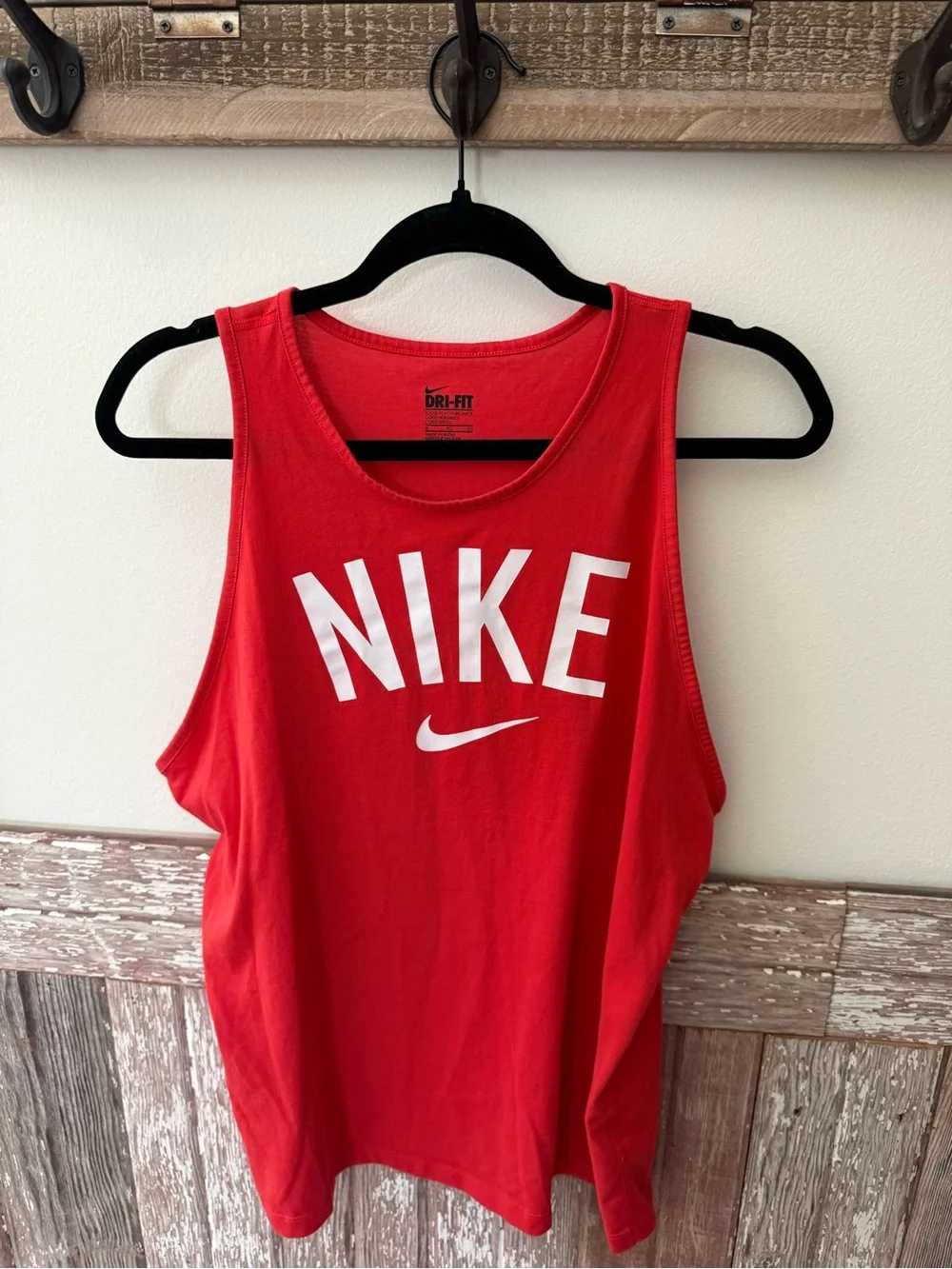 Nike Red Dri-FIT Women's Tank Top with White Logo